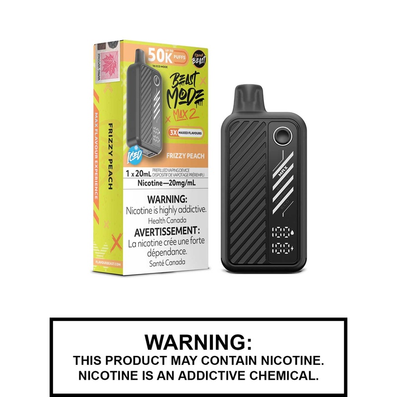 Frizzy Peach Iced Flavour Beast Beast Mode Max 2 Disposable Vape
