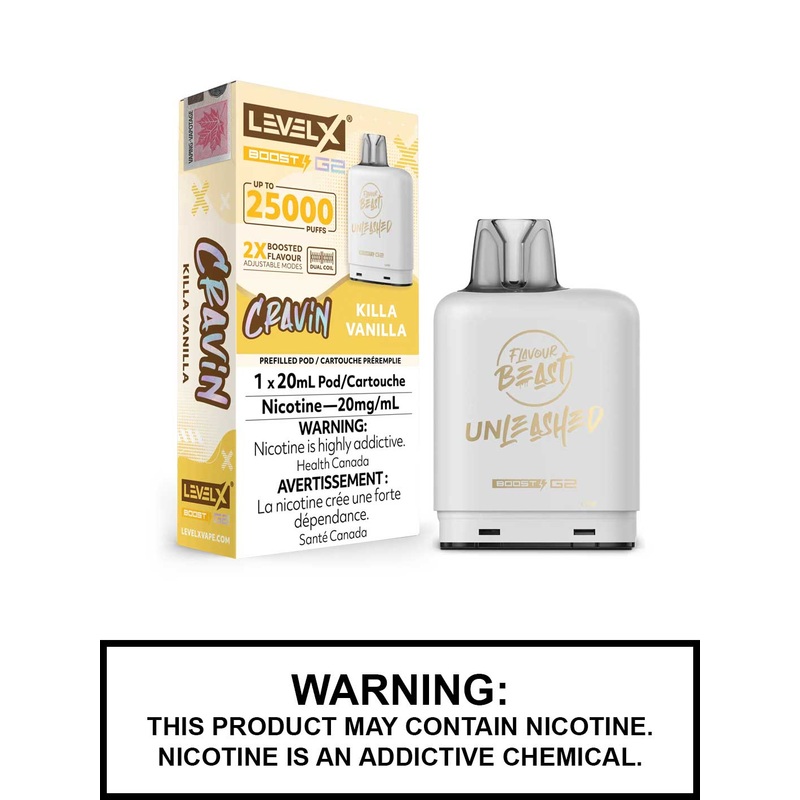 Killa Vanilla Flavour Beast Unleashed Level X Boost G2 Pods