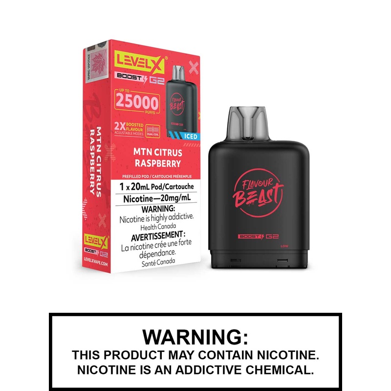 MTN Citrus Raspberry Iced Flavour Beast Level X Boost G2 Pods