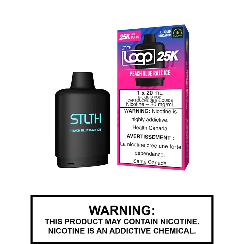 Peach Blue Razz Ice STLTH Loop 25K Pods