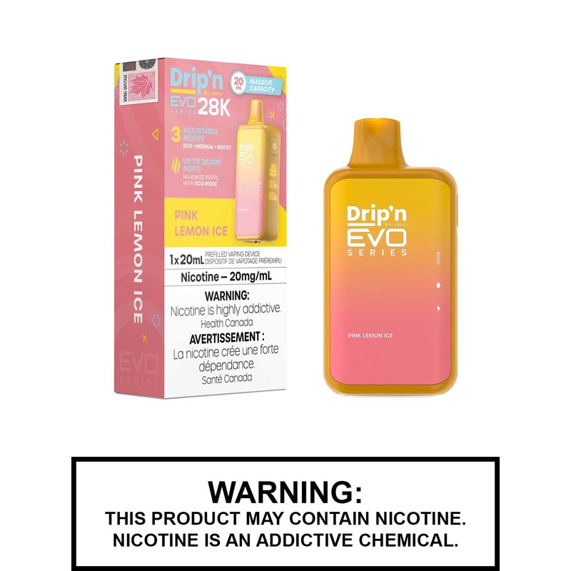 Pink Lemon Ice Drip’n EVO 28K Disposable Vape