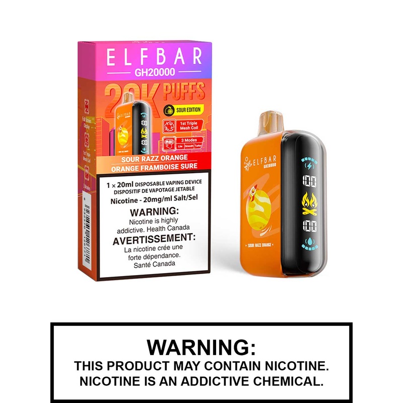 Sour Razz Orange Elf Bar GH20000 Disposable Vape
