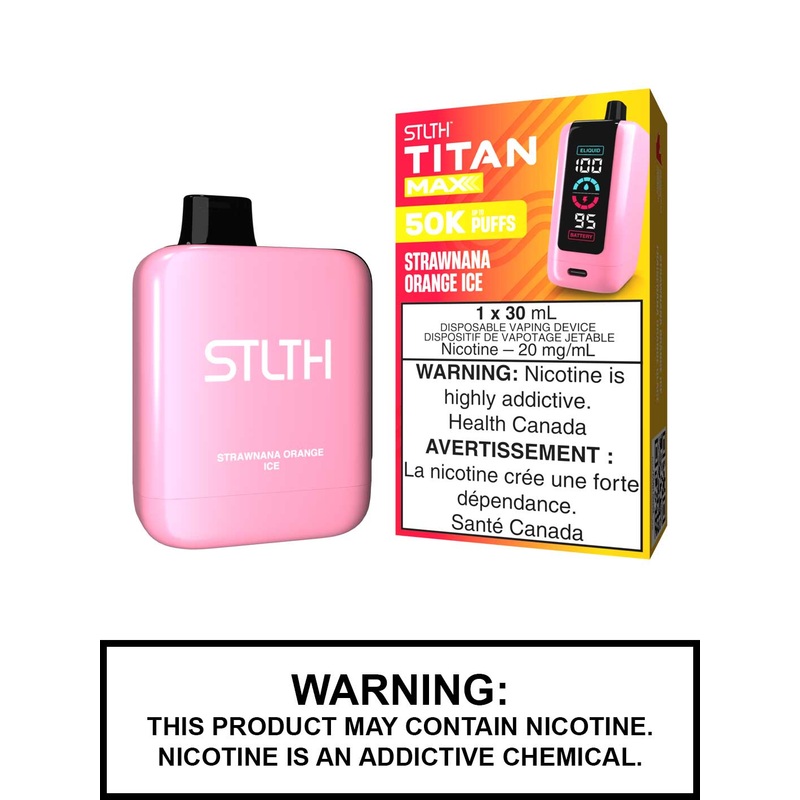 Strawnana Orange Ice STLTH Titan Max Disposable Vape