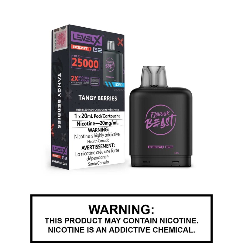 Tangy Berries Iced Flavour Beast Level X Boost G2 Pods