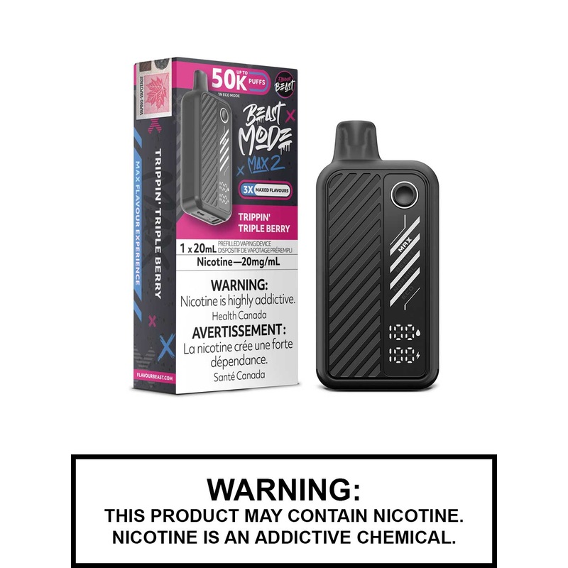 Trippin Triple Berry Flavour Beast Beast Mode Max 2 Disposable Vape