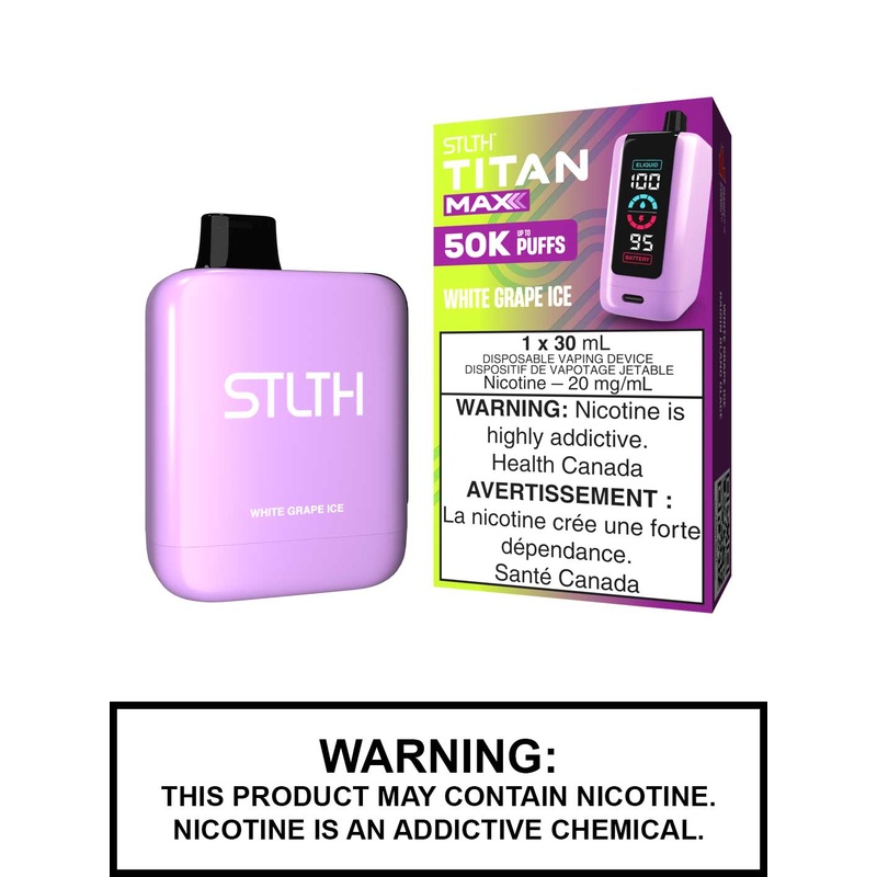 White Grape Ice STLTH Titan Max Disposable Vape