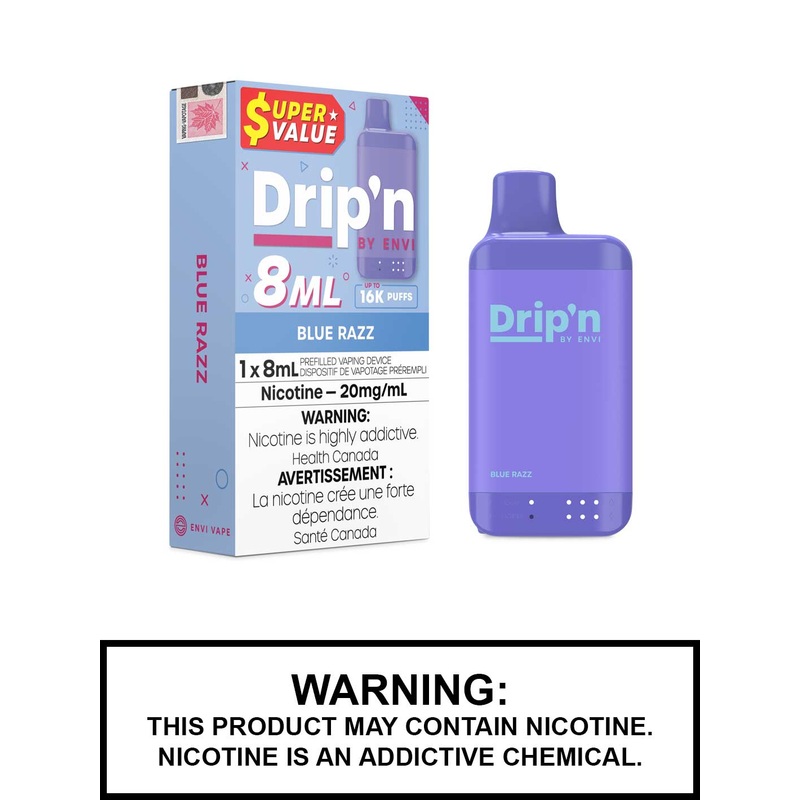 Blue Razz Drip’n 8mL Disposable Vape