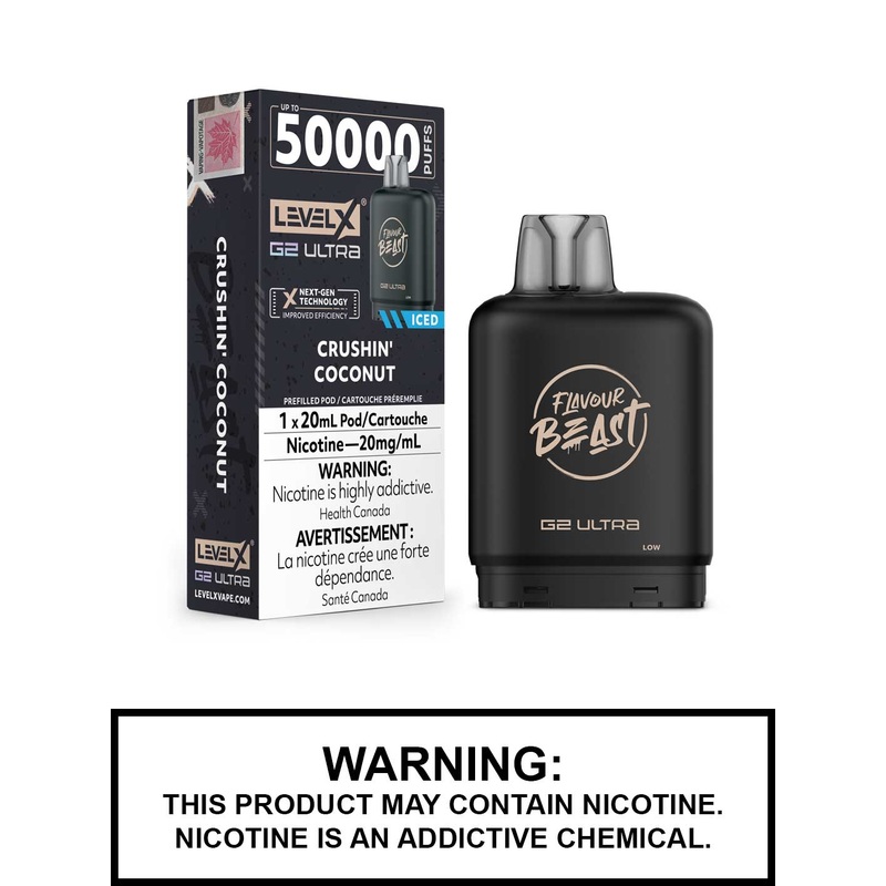 Crushin Coconut Iced Flavour Beast Level X Ultra Pods