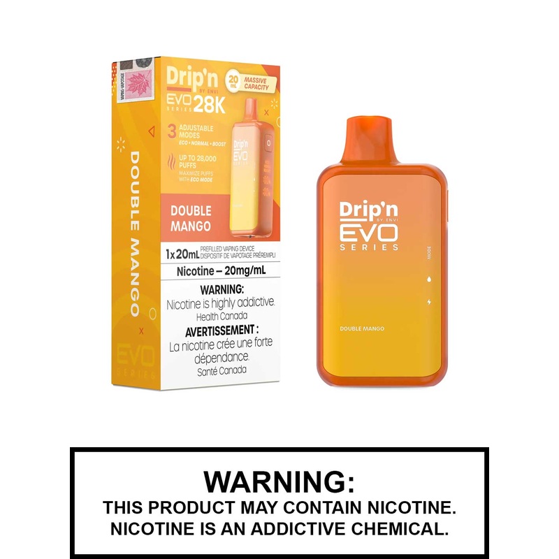 Double Mango Drip’n EVO 28K Disposable Vape