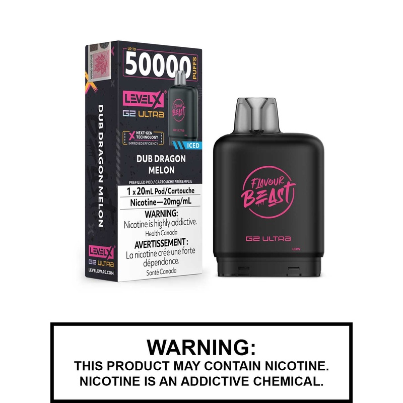 Dub Dragon Melon Iced Flavour Beast Level X Ultra Pods