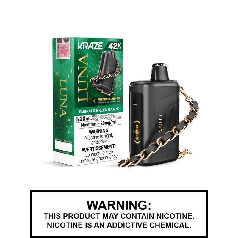 Emerald Green Grape Kraze Luna Disposable Vape