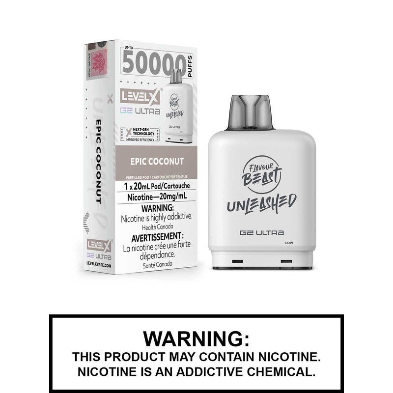 Epic Coconut Flavour Beast Unleashed Level X Ultra Pods