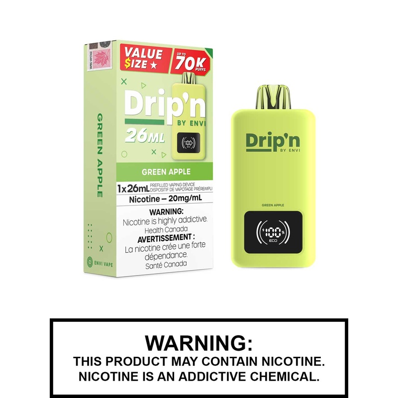 Green Apple Drip’n 26mL Disposable Vape