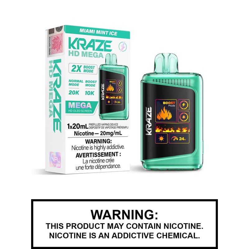Miami Mint Ice Kraze HD Mega Disposable Vape