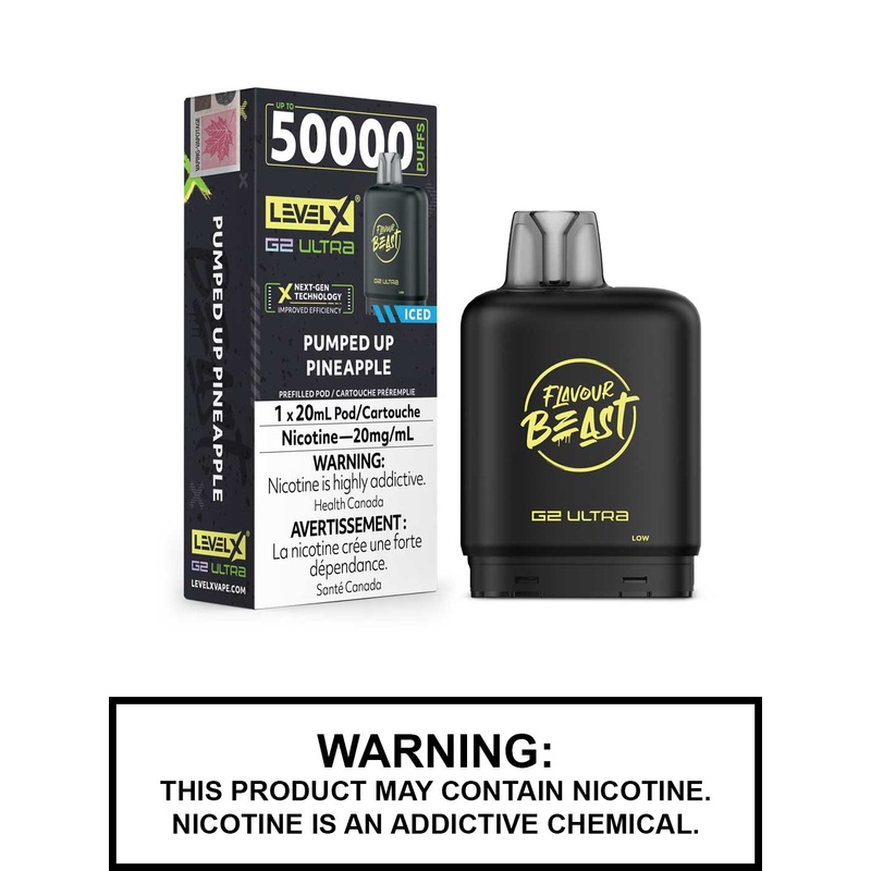 Pumped Up Pineapple Iced Flavour Beast Level X Ultra Pods