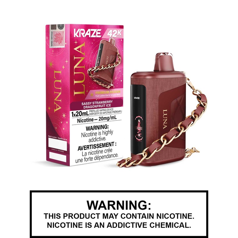 Sassy Strawberry Dragonfruit Ice Kraze Luna Disposable Vape