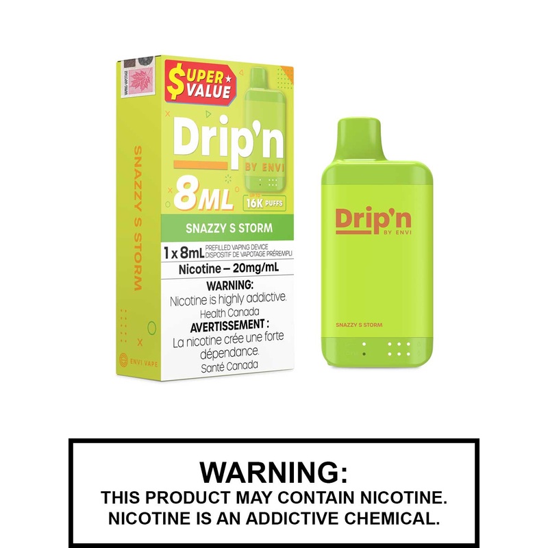 Snazzy S Storm Drip’n 8mL Disposable Vape