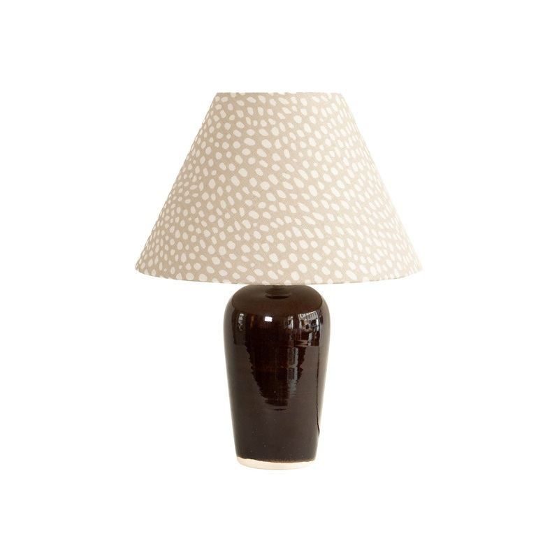 Spotty Taupe Lampshade – Medium