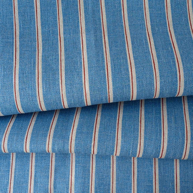 Stig Stripe Fabric – Danish Blue