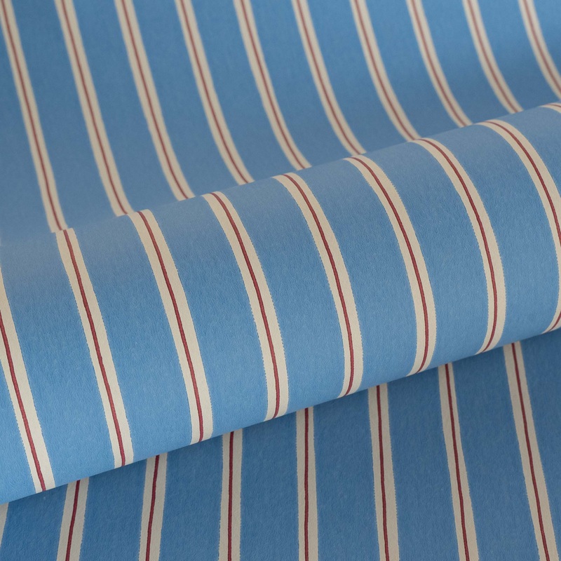 Stig Stripe Wallpaper – Danish Blue