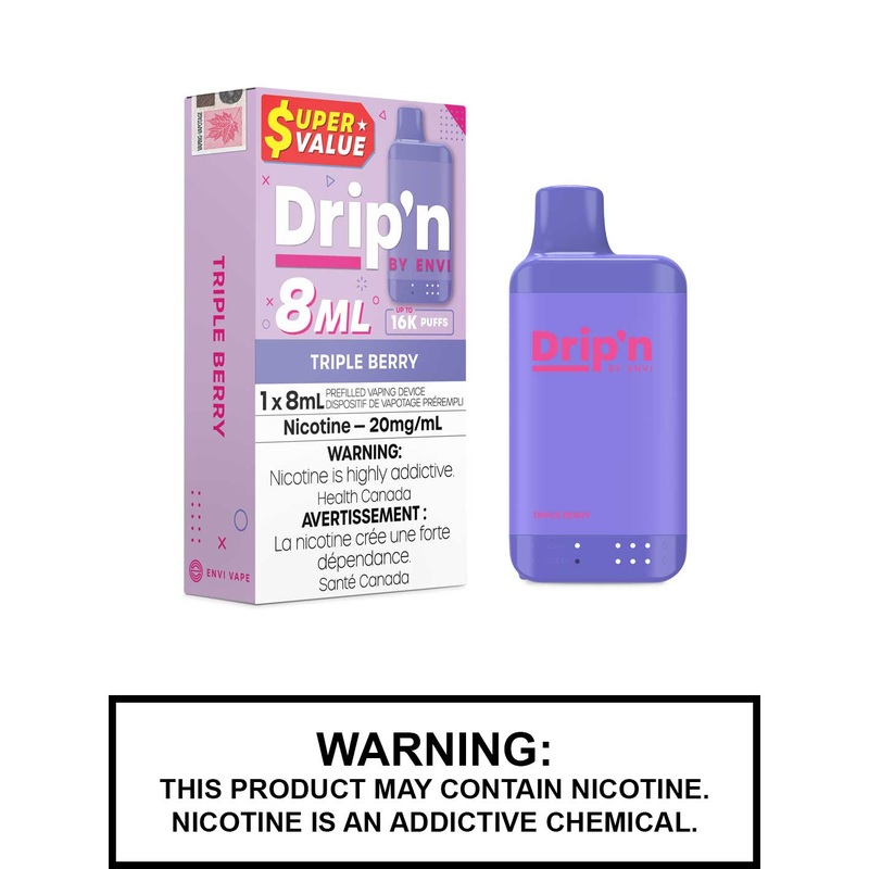 Triple Berry Drip’n 8mL Disposable Vape