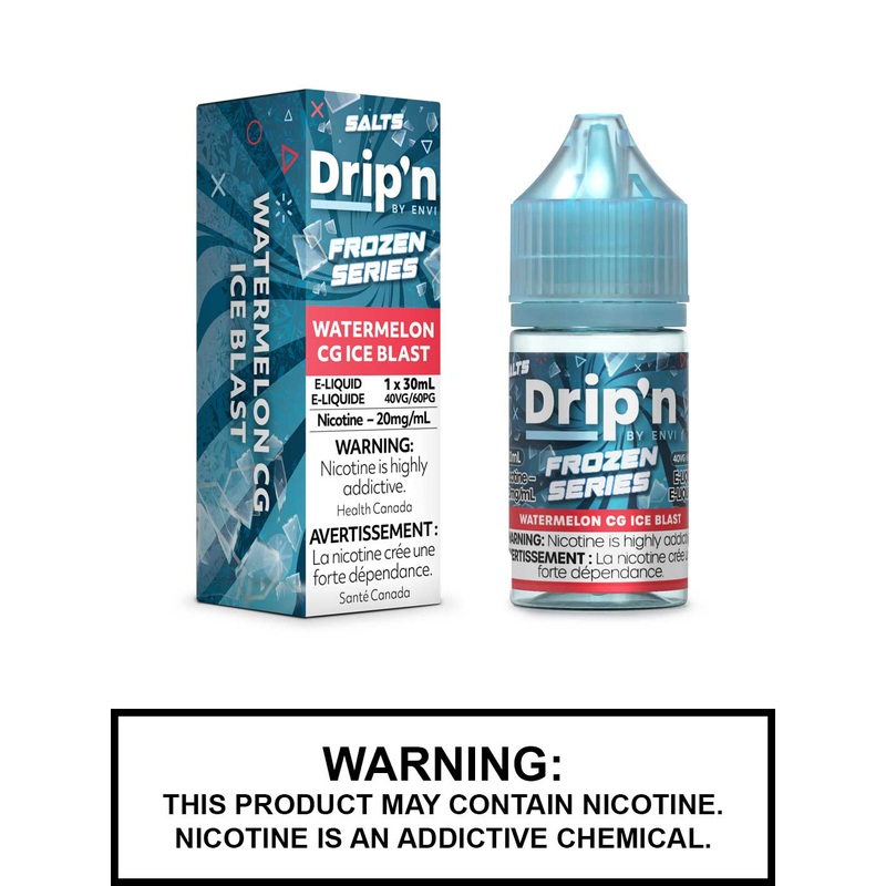 Watermelon CG Ice Blast Dripn Salt Nic Vape Juice