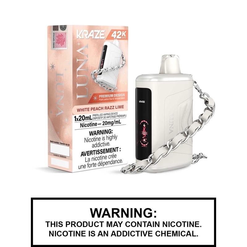 White Peach Razz Lime Kraze Luna Disposable Vape