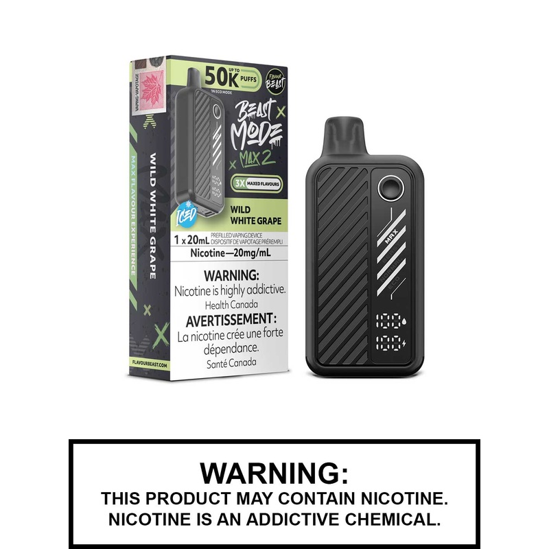 Wild White Grape Iced Flavour Beast Beast Mode Max 2 Disposable Vape