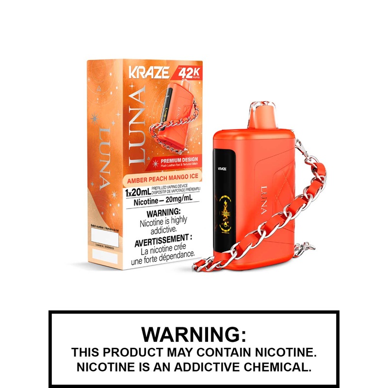 Amber Peach Mango Ice Kraze Luna Disposable Vape