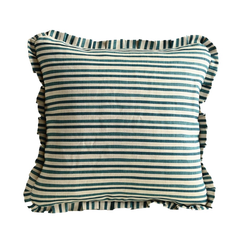 Anna-Lisa Teal Cushion Cover – Ruffles – 50x50cm
