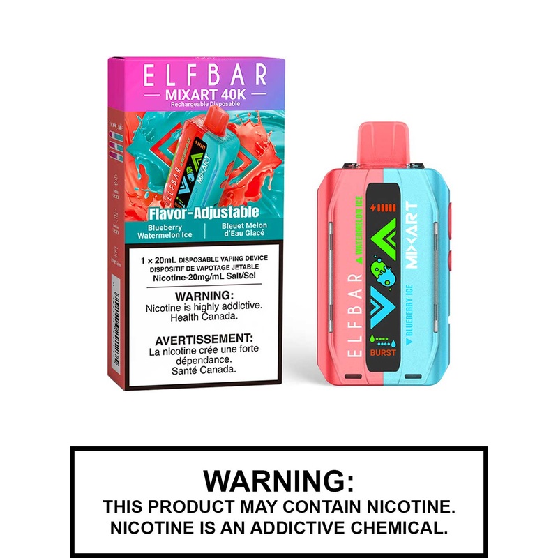 Blueberry Watermelon Ice Elf Bar Mixart 40K Disposable Vape