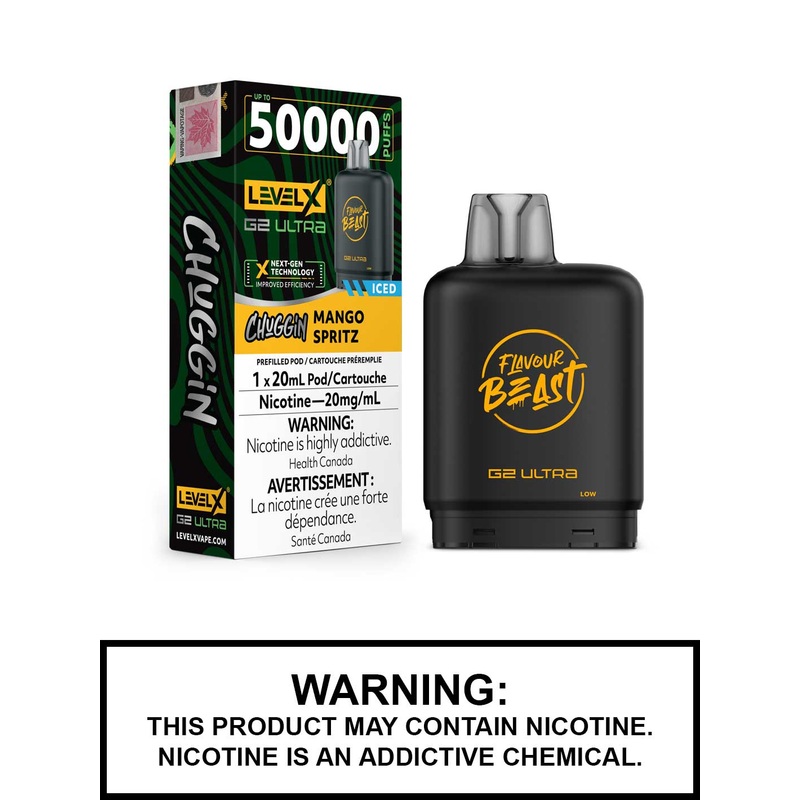 Mango Spritz Iced Chuggin Flavour Beast Level X Ultra Pods
