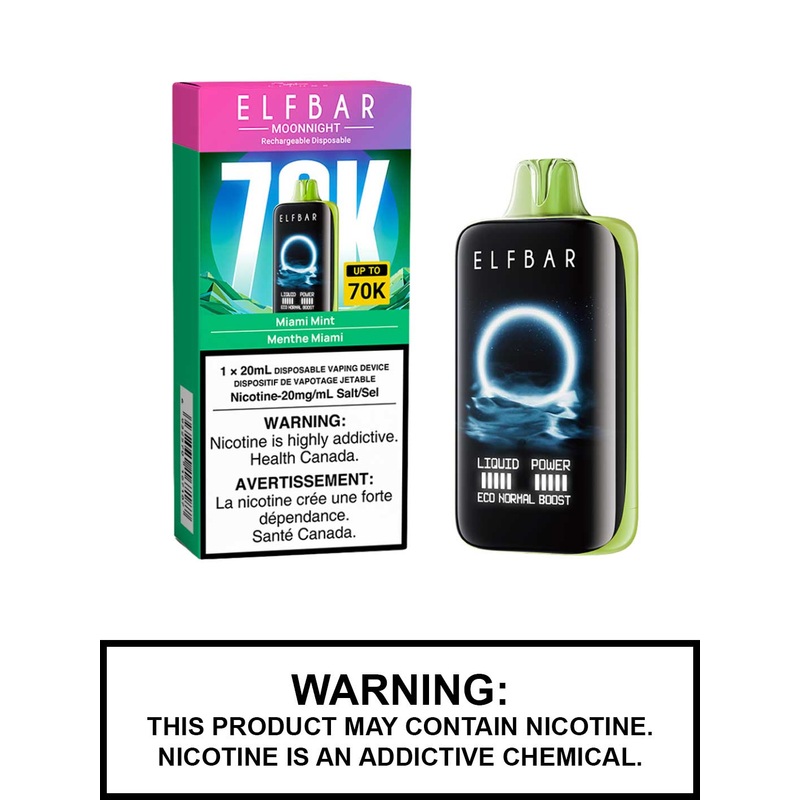 Miami Mint Elf Bar MoonNight 70K Disposable Vape