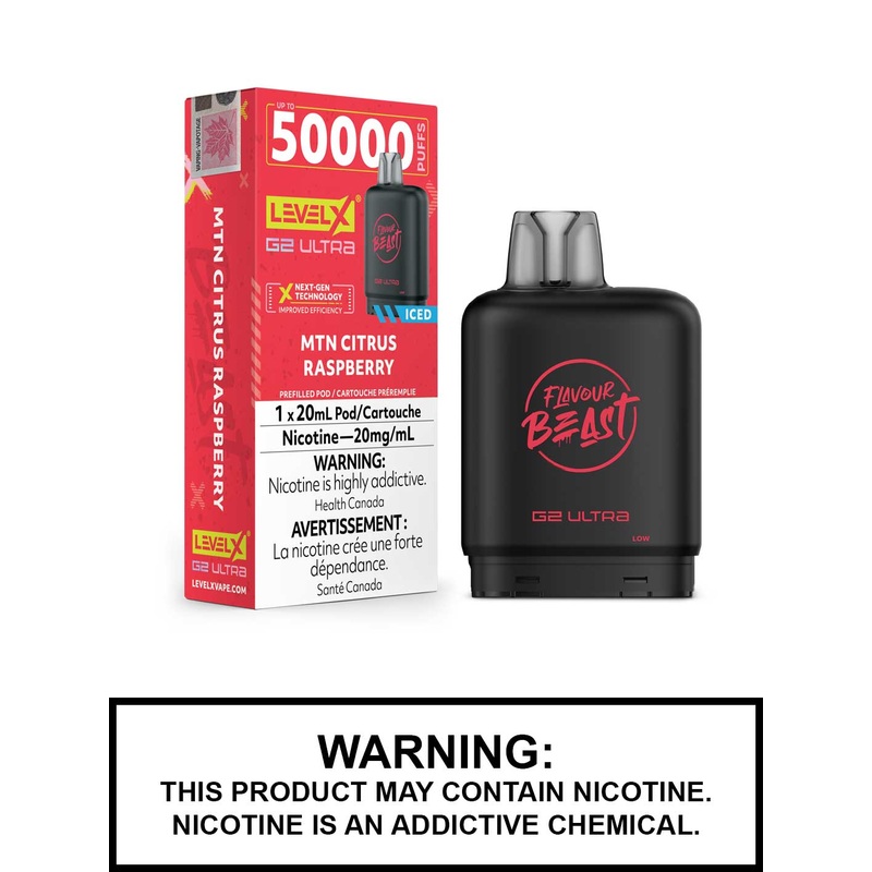 MTN Citrus Raspberry Iced Flavour Beast Level X Ultra Pods