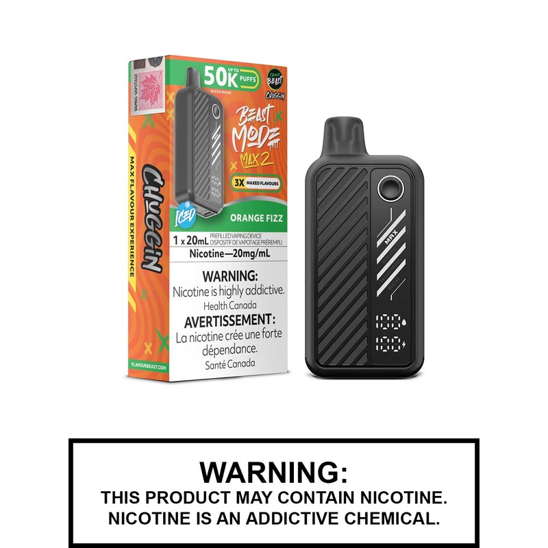 Orange Fizz Iced Flavour Beast Beast Mode Max 2 Disposable Vape