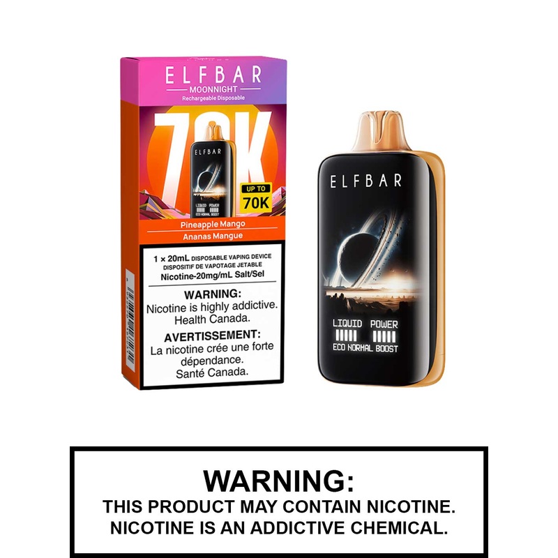 Pineapple Mango Elf Bar MoonNight 70K Disposable Vape