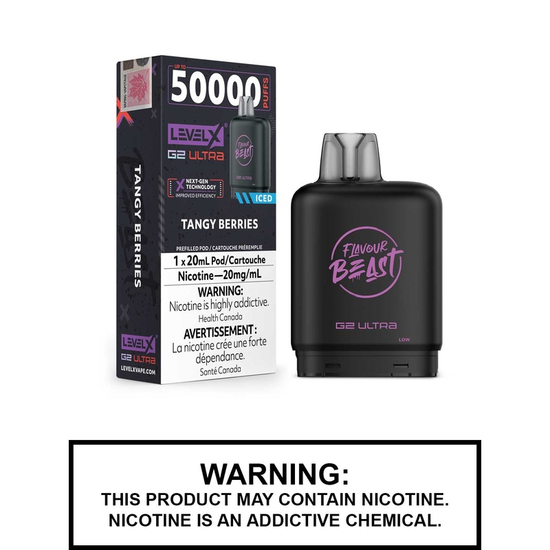 Tangy Berries Iced Flavour Beast Level X Ultra Pods