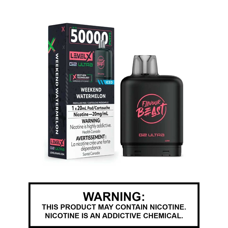 Weekend Watermelon Iced Flavour Beast Level X Ultra Pods