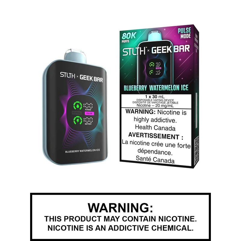 Blueberry Watermelon Ice STLTH x Geek Bar 80K Disposable Vape