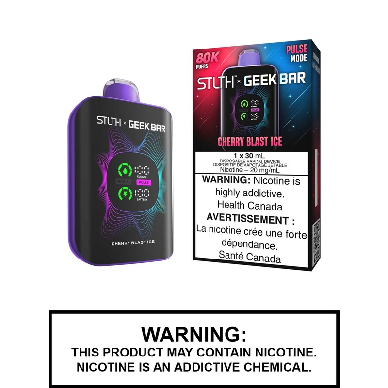 Cherry Blast Ice STLTH x Geek Bar 80K Disposable Vape