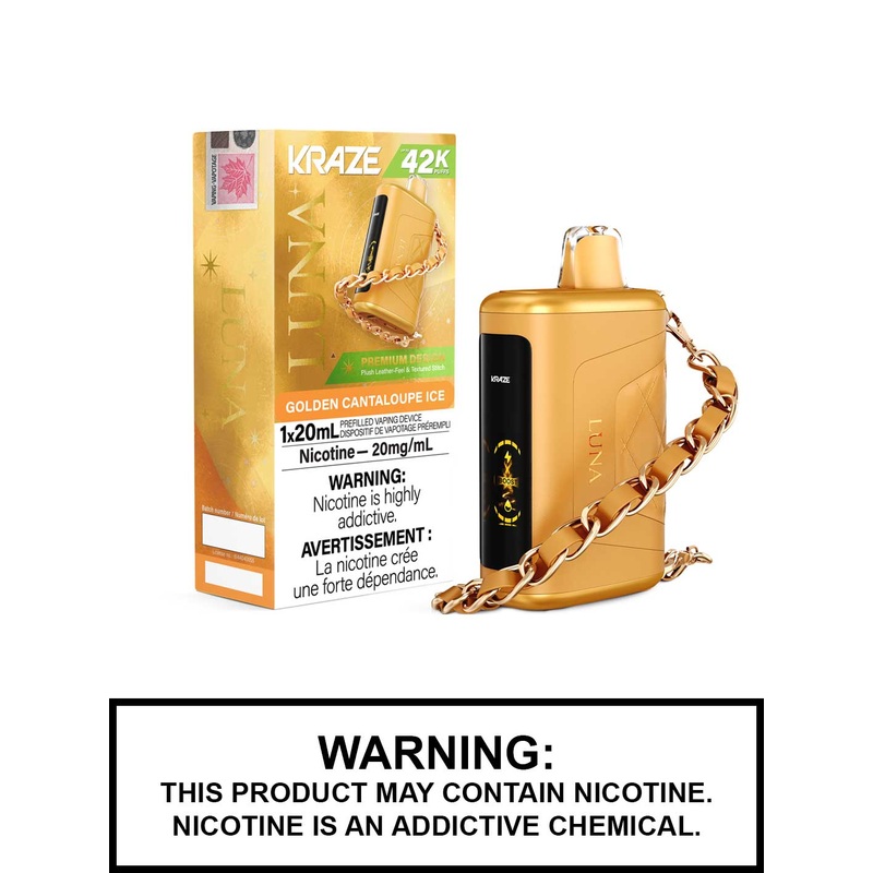Golden Cantaloupe Ice Kraze Luna Disposable Vape