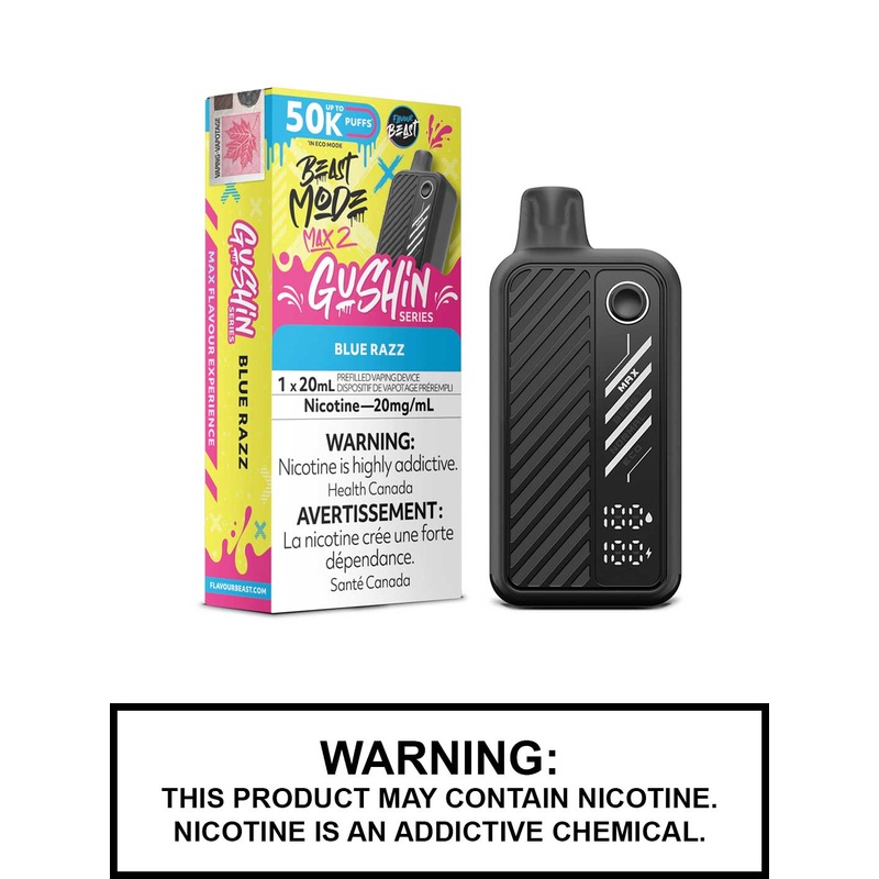 Gushin Blue Razz Flavour Beast Beast Mode Max 2 Disposable Vape