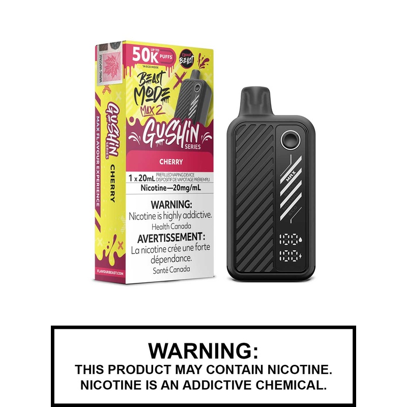 Gushin Cherry Flavour Beast Beast Mode Max 2 Disposable Vape