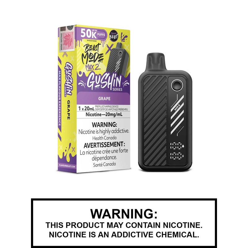 Gushin Grape Flavour Beast Beast Mode Max 2 Disposable Vape