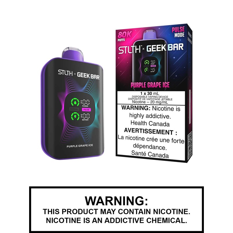 Purple Grape Ice STLTH x Geek Bar 80K Disposable Vape