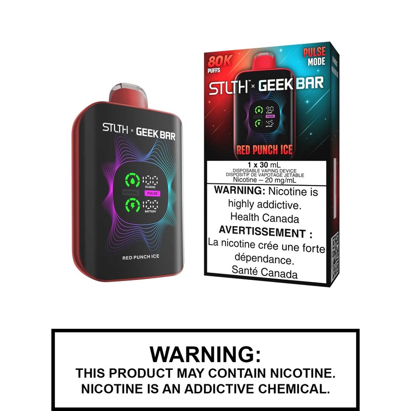 Red Punch Ice STLTH x Geek Bar 80K Disposable Vape