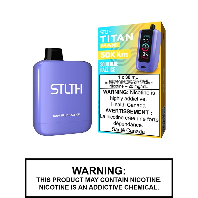 Sour Blue Razz Ice STLTH Titan Max Disposable Vape