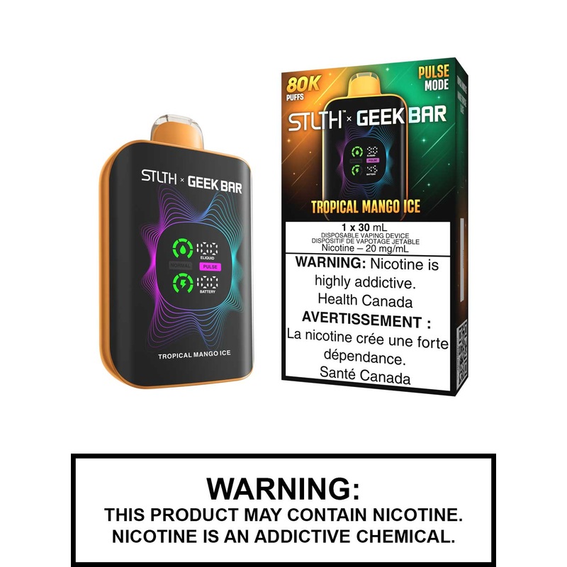Tropical Mango Ice STLTH x Geek Bar 80K Disposable Vape