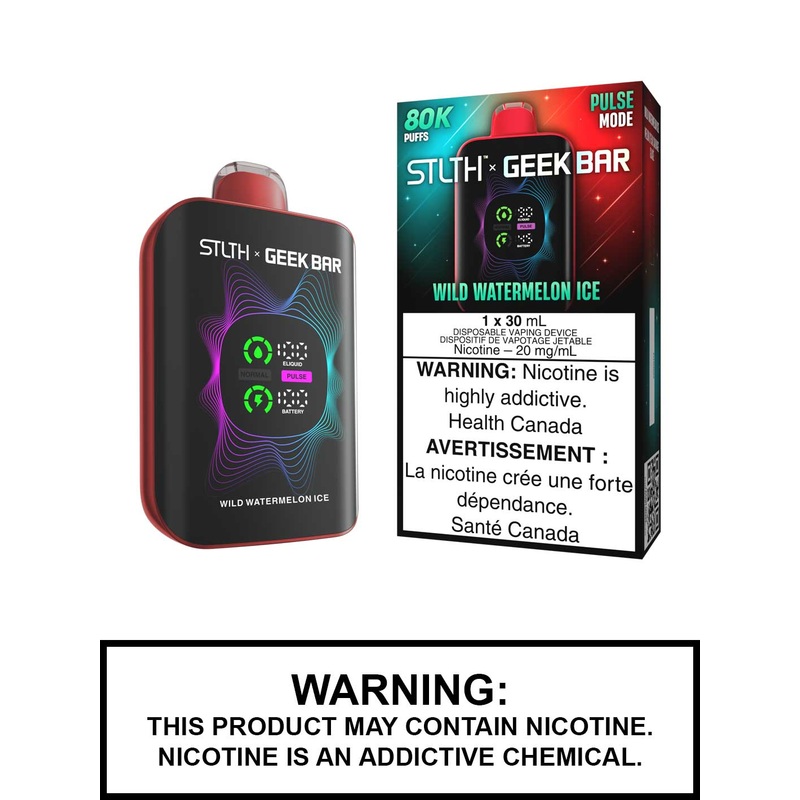 Wild Watermelon Ice STLTH x Geek Bar 80K Disposable Vape
