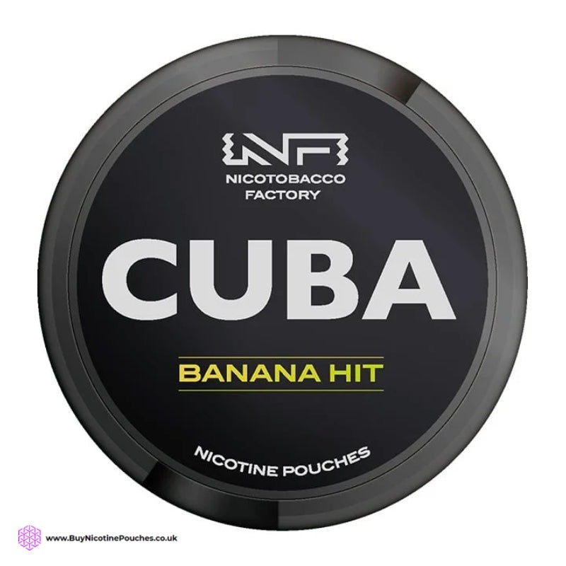 Banana Hit Black Nicotine Pouches by Cuba